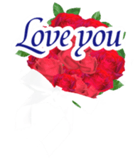 Thank you flowers and love bouquets sticker #14548589