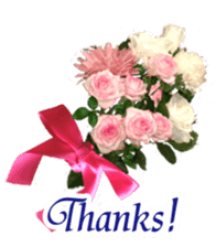 Thank you flowers and love bouquets sticker #14548591