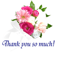 Thank you flowers and love bouquets sticker #14548595