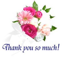 Thank you flowers and love bouquets sticker #14548595