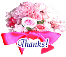 Thank you flowers and love bouquets sticker #14548596