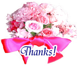 Thank you flowers and love bouquets sticker #14548596