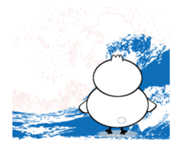 A moving bird sticker #14549013