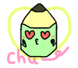 Mr.pencil and Ms.eraser sticker #14549498