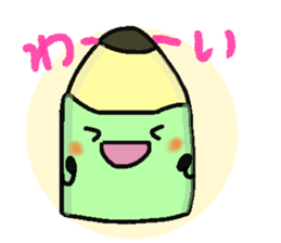Mr.pencil and Ms.eraser sticker #14549504