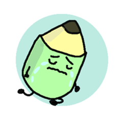 Mr.pencil and Ms.eraser sticker #14549506