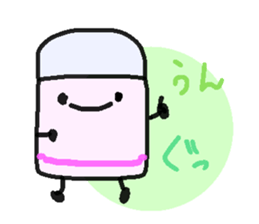 Mr.pencil and Ms.eraser sticker #14549519