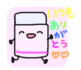 Mr.pencil and Ms.eraser sticker #14549520
