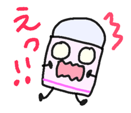 Mr.pencil and Ms.eraser sticker #14549521