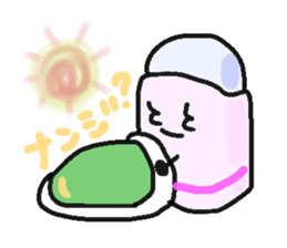 Mr.pencil and Ms.eraser sticker #14549528