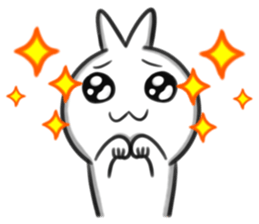 Rabbit pull cool sticker #14549855