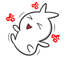 Rabbit pull cool sticker #14549856