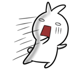 Rabbit pull cool sticker #14549873