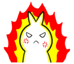 Rabbit pull cool sticker #14549874