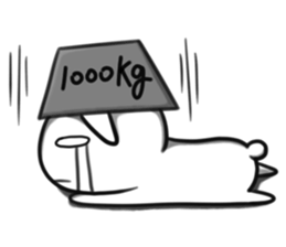 Rabbit pull cool sticker #14549877