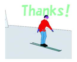 Freestyle skiing animation sticker. sticker #14549918