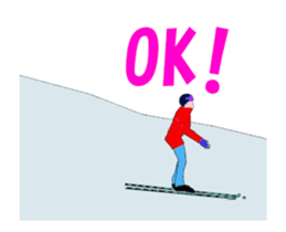 Freestyle skiing animation sticker. sticker #14549921