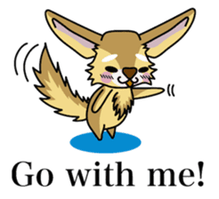 Don't ignore Fennec yupa-taro English sticker #14550400