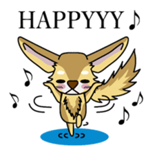 Don't ignore Fennec yupa-taro English sticker #14550404