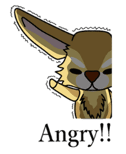 Don't ignore Fennec yupa-taro English sticker #14550407