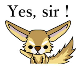 Don't ignore Fennec yupa-taro English sticker #14550410