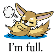 Don't ignore Fennec yupa-taro English sticker #14550416
