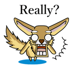 Don't ignore Fennec yupa-taro English sticker #14550421