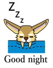 Don't ignore Fennec yupa-taro English sticker #14550427