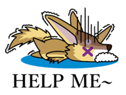Don't ignore Fennec yupa-taro English sticker #14550436