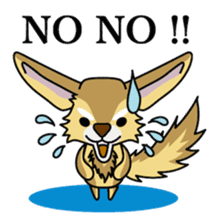 Don't ignore Fennec yupa-taro English sticker #14550437