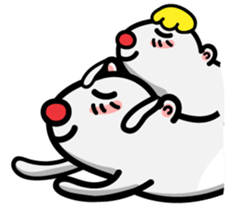 Cream ferret sticker #14550553