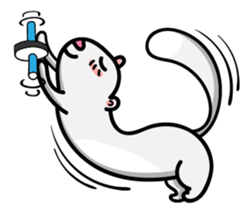 Cream ferret sticker #14550556