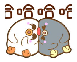 White Chick & Black Bird(Animation) sticker #14551219