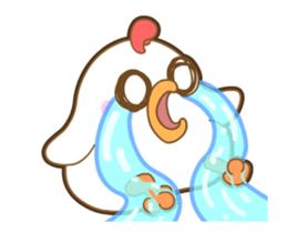 White Chick & Black Bird(Animation) sticker #14551237