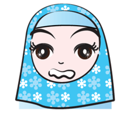 blue flower scarf sticker #14551417