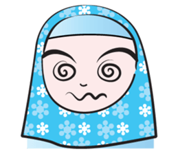 blue flower scarf sticker #14551421