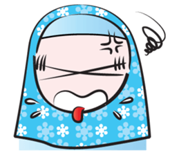 blue flower scarf sticker #14551423