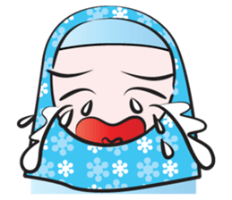 blue flower scarf sticker #14551424