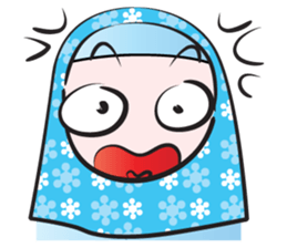 blue flower scarf sticker #14551425