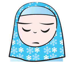 blue flower scarf sticker #14551426