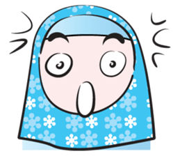 blue flower scarf sticker #14551427