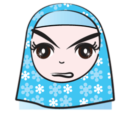 blue flower scarf sticker #14551431