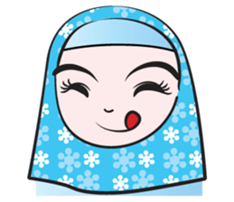 blue flower scarf sticker #14551432