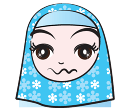 blue flower scarf sticker #14551435