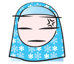 blue flower scarf sticker #14551437