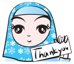 blue flower scarf sticker #14551442