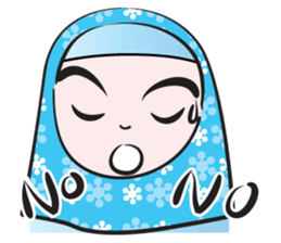 blue flower scarf sticker #14551443