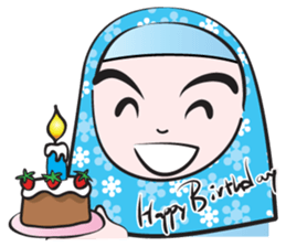 blue flower scarf sticker #14551444