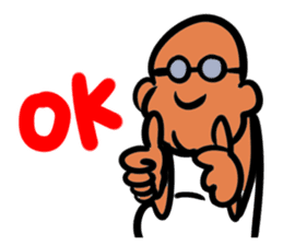Skinhead and glasses2(your face series) sticker #14556590