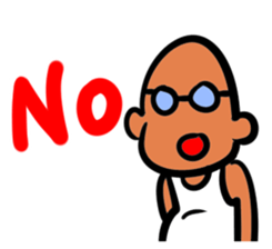 Skinhead and glasses2(your face series) sticker #14556591